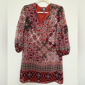 Vince Camuto | Boho Floral Print Lined Dress | Small | EUC